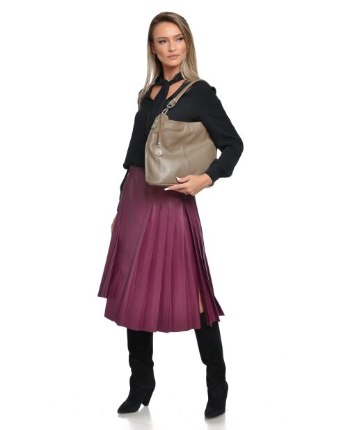 Maggie Blue leren schoudertas - 30x37x10,5 cm