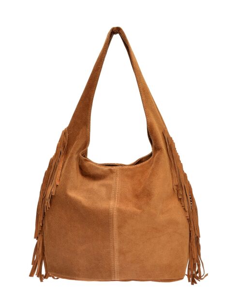 Isabella Cognac leren hobotas - 30x39x12 cm