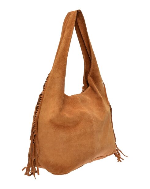 Isabella Cognac leren hobotas - 30x39x12 cm