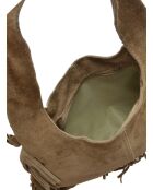 Wonderblauwe leren hobotas - 21x31,5 cm