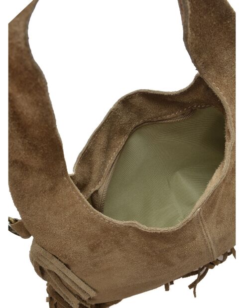 Wonderblauwe leren hobotas - 21x31,5 cm