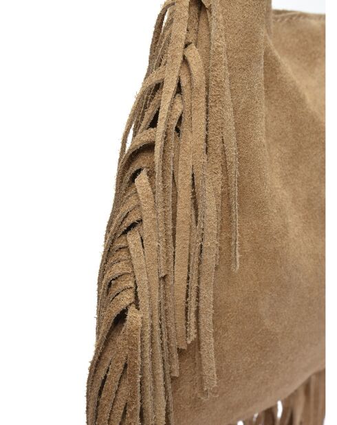 Wonderblauwe leren hobotas - 21x31,5 cm