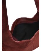 Miracle Bordeaux leren hobotas - 21x31,5 cm