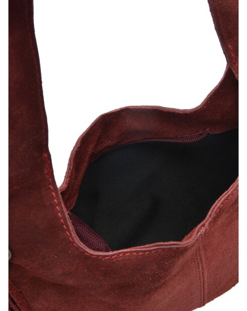 Miracle Bordeaux leren hobotas - 21x31,5 cm