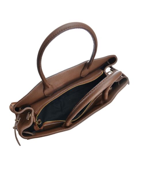 Bella Braune Tragetasche aus Leder, 28,5 x 38 x 12 cm