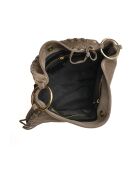 Armel Vegas Blue Schultertasche aus Veloursleder, 24,5 x 40,5 cm