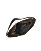 Giulia fluwelen leren schoudertas donkerbruin - 16x27x7,5 cm