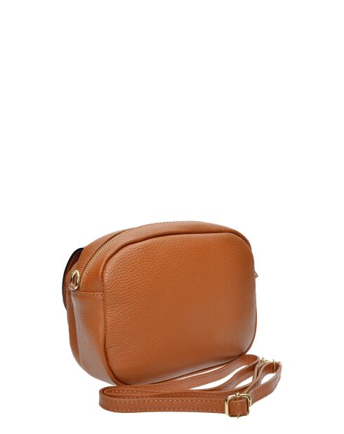 Schultertasche Elina Cognac aus Leder - 17x22x7 cm