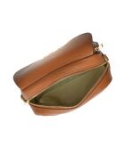 Schultertasche Elina Cognac aus Leder - 17x22x7 cm