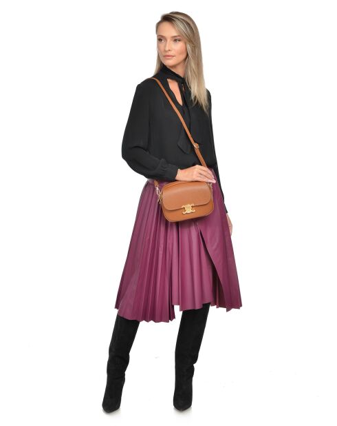 Schultertasche Elina Cognac aus Leder - 17x22x7 cm