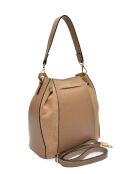 Isabella blauwe leren emmertas - 25x24x12,5 cm