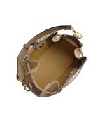 Isabella blauwe leren emmertas - 25x24x12,5 cm