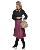 Isabella blauwe leren emmertas - 25x24x12,5 cm