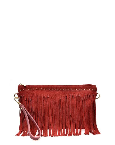 Funda Cloé Bordeaux de piel aterciopelada - 18,5x30 cm