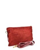 Funda Cloé Bordeaux de piel aterciopelada - 18,5x30 cm