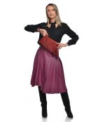 Funda Cloé Bordeaux de piel aterciopelada - 18,5x30 cm