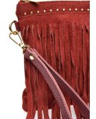 Funda Cloé Bordeaux de piel aterciopelada - 18,5x30 cm