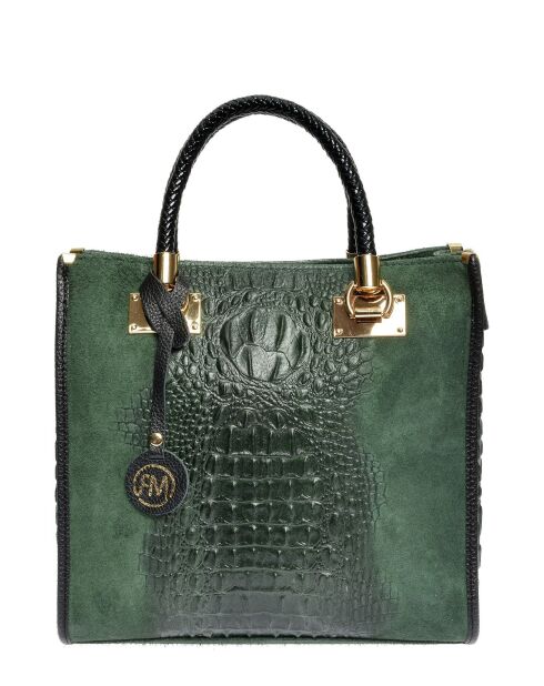 Cyrah Green Handtasche aus Samt, 28,5 x 29,5 x 12 cm
