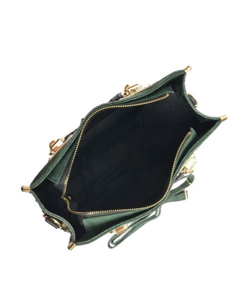 Cyrah Green Handtasche aus Samt, 28,5 x 29,5 x 12 cm