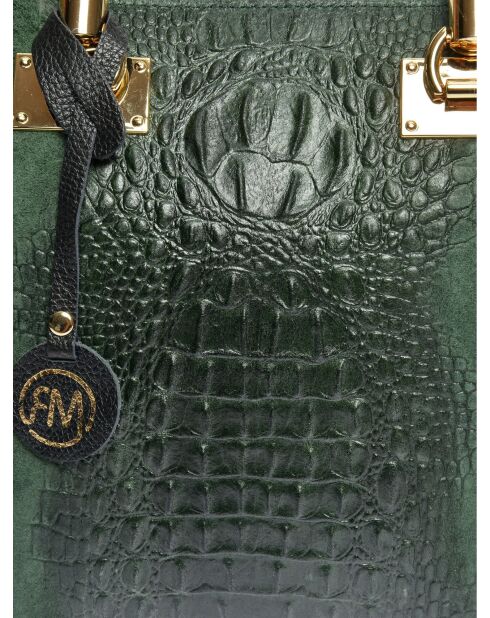 Cyrah Green Handtasche aus Samt, 28,5 x 29,5 x 12 cm