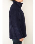 Marineblauwe korte jas van mohairmix Somain