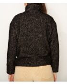 Sofar Kurzmantel aus Wollmischung mit schwarzem Chevron