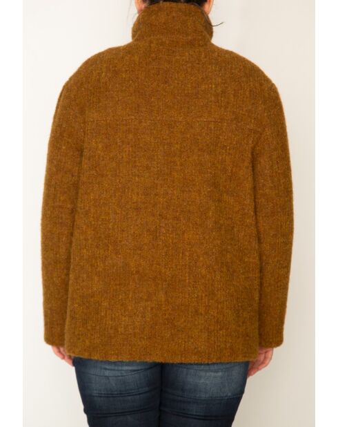 Kurzmantel Somain aus Mohair mit Whisky-Mischung