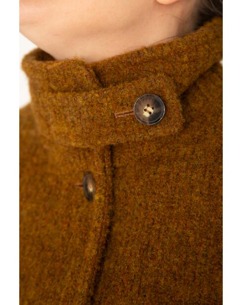 Kurzmantel Somain aus Mohair mit Whisky-Mischung