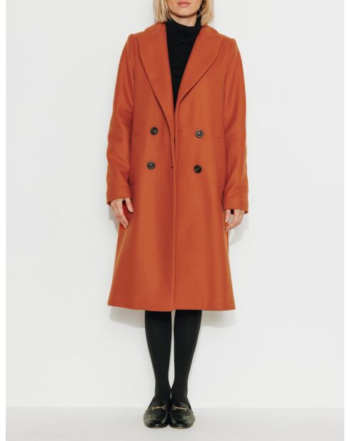Rechte jas van Senlis in oranje wollen stof