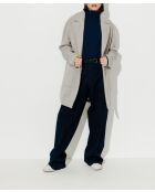 Mantel Fraxinus aus grauer Wolle