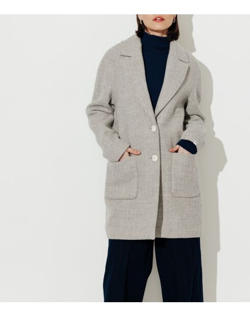 Abrigo Fraxinus de lana gris