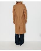 Abrigo recto Senlis de lana camel