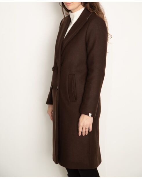 Rechte jas van Senlis in bruine wollen stof