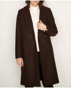 Rechte jas van Senlis in bruine wollen stof