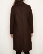 Rechte jas van Senlis in bruine wollen stof