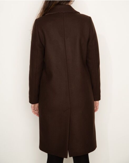 Rechte jas van Senlis in bruine wollen stof