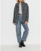 Kurzmantel Somain aus schwarzer Tweed-Wollmischung