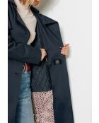 Authentischer Tangry-Trenchcoat aus reiner Baumwolle in Marineblau