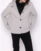 Korte jas van Cormoz in bouclette van steenwolmix