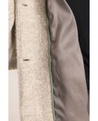 Cormoz korte jas met capuchon van beige wolmix