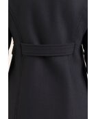 Cappotto Chabottes da donna in panno di lana blu marino