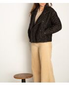 Sofar Kurzmantel aus Wollmischung mit schwarzem Chevron