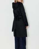 Authentischer Tangry-Trenchcoat aus reiner schwarzer Baumwolle