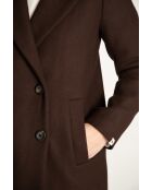 Rechte jas van Senlis in bruine wollen stof