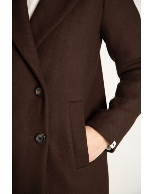 Rechte jas van Senlis in bruine wollen stof