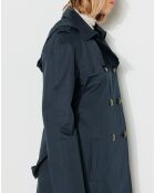 Authentischer Tangry-Trenchcoat aus reiner Baumwolle in Marineblau