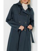 Authentischer Tangry-Trenchcoat aus reiner Baumwolle in Marineblau