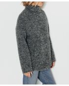 Kurzmantel Somain aus schwarzer Tweed-Wollmischung
