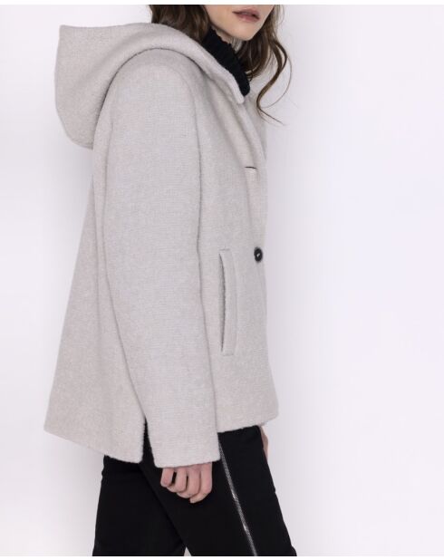 Korte jas van Cormoz in bouclette van steenwolmix