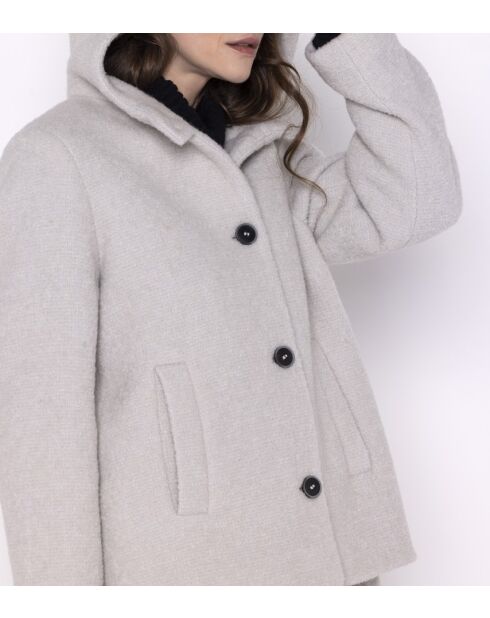 Korte jas van Cormoz in bouclette van steenwolmix